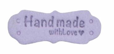 Wildleder Applikation Handmade Flieder   Höhe1,5 cm Breite 4 cm